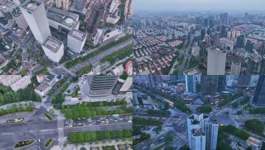 上海陆家嘴世纪大道俯拍高清在线视频素材下载