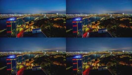 韩国首尔市高空城市延时拍摄高清在线视频素材下载
