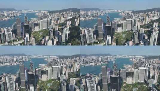 香港岛中环航拍视频高清在线视频素材下载
