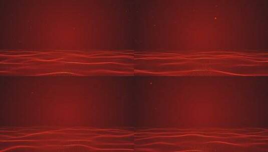 简约红色背景粒子海洋冲屏党政素材节日庆典高清在线视频素材下载