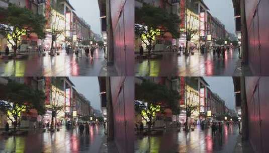 长沙黄兴路步行街街景高清在线视频素材下载