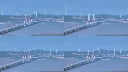 鄱阳湖二桥长焦航拍高清在线视频素材下载