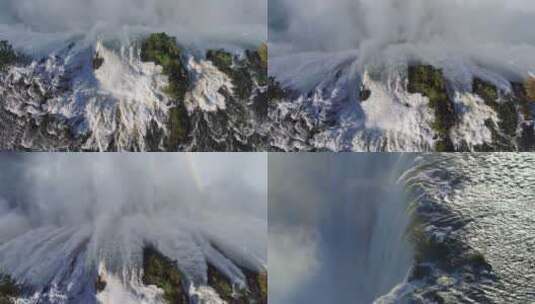 大气瀑布流淌气势磅礴高清在线视频素材下载