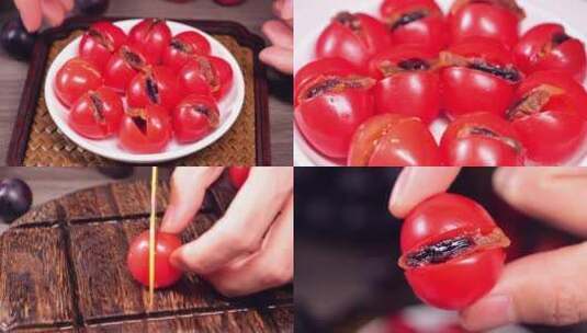 小番茄夹梅子高清在线视频素材下载