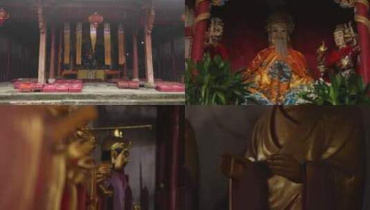 浙江杭州龙门古镇寺庙佛像4K实拍视频高清在线视频素材下载
