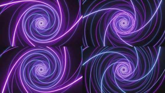 红色紫色蓝色科技粒子光线穿梭高清在线视频素材下载