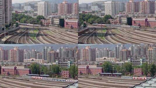 北京地铁1号线时光列车入段回库实拍 高清在线视频素材下载