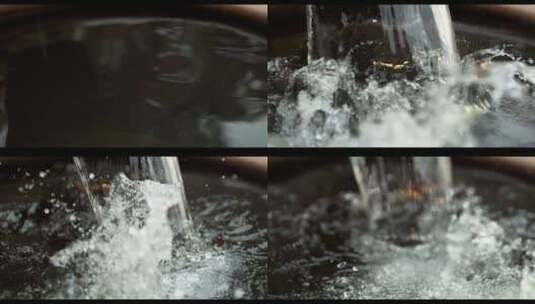 芬腾高速机1000fps之水桶往水缸倒水特性高清在线视频素材下载