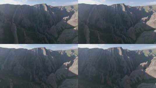 甘加秘境白石崖峡谷高清在线视频素材下载