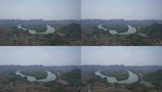 祖国大好河山广西桂林山水风光航拍高清在线视频素材下载