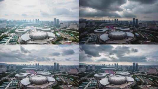 杭州城市空镜 延时高清在线视频素材下载
