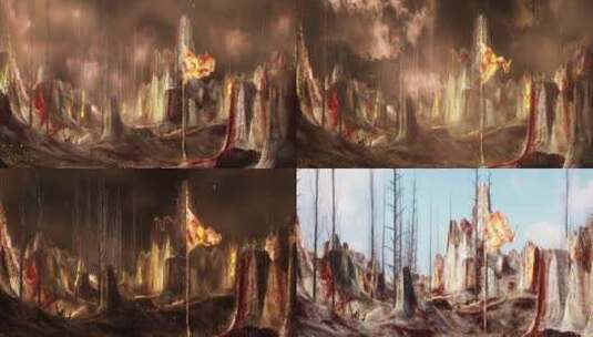 炎帝旗帜高清在线视频素材下载