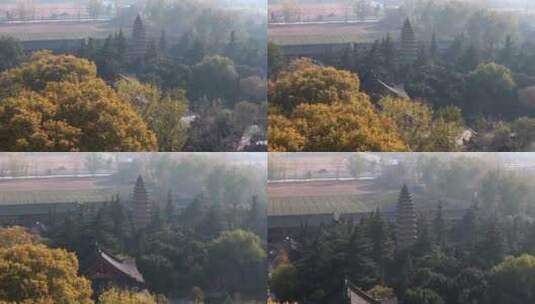 航拍洛阳白马寺高清在线视频素材下载