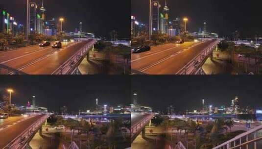 香港维园道夜景高清在线视频素材下载
