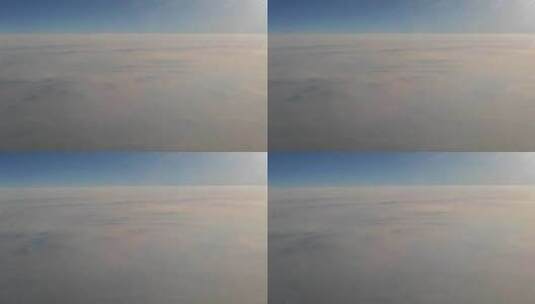 安徽安庆飞机窗外云雾缭绕的桃墅岭山脉高清在线视频素材下载