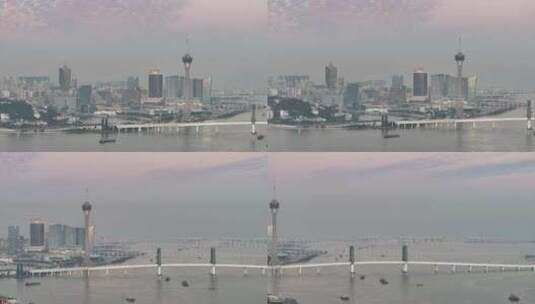 澳门西湾大桥高清在线视频素材下载