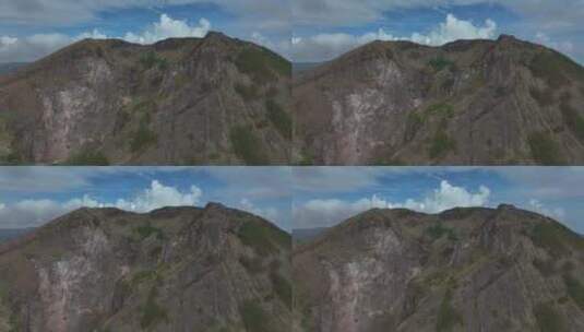 HDR印尼巴厘岛巴图尔火山航拍自然风光高清在线视频素材下载