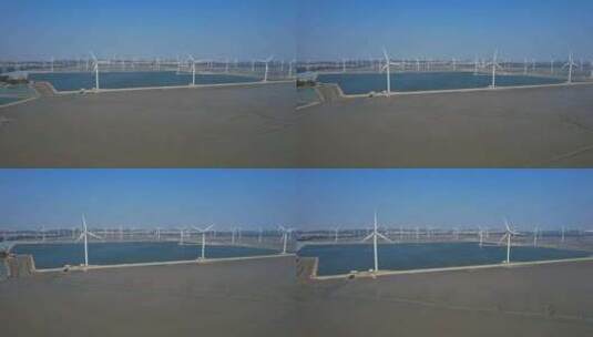 新能源 风力发电 风车 环保 海上风电高清在线视频素材下载