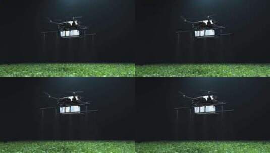 无人机喷洒药水高清在线视频素材下载