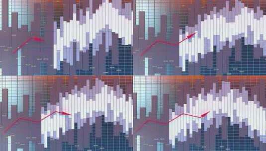 股市和数据曲线图动画高清在线视频素材下载