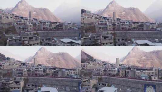 川西藏族自治区甲居藏寨无人机航拍高清在线视频素材下载