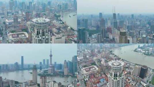 上海市黄浦区外滩豫园金光外滩中心世贸广场高清在线视频素材下载