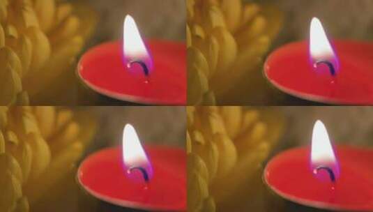 清明悼念菊花蜡烛公祭日高清在线视频素材下载