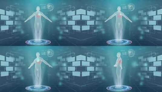 人体投影医疗科技视频高清在线视频素材下载
