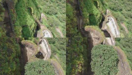 美丽的印度堡垒——蒂科纳堡无人机在季风徒高清在线视频素材下载