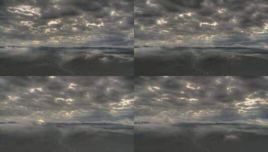 8K暴风雨后乌云中的阳光高清在线视频素材下载