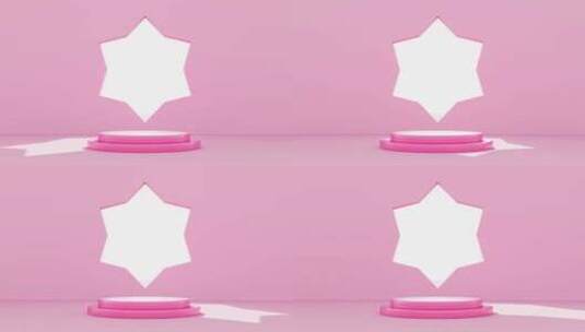 粉色讲台产品墙上的星洞简介能够循环无尽高清在线视频素材下载