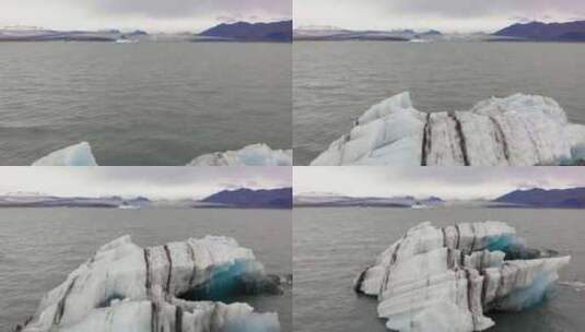 欧洲， Jokulsarlon冰川，天线高清在线视频素材下载