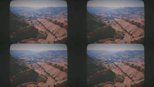 8毫米电影风格山顶上的峡谷和悬崖高清在线视频素材下载