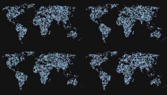全息科技世界地图带通道高清在线视频素材下载