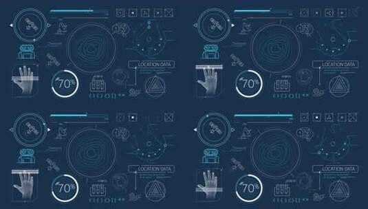 卫星互联网和地理定位主题的动画信息图4K高清在线视频素材下载