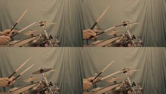 双鼓槌慢莫鼓槌高清在线视频素材下载