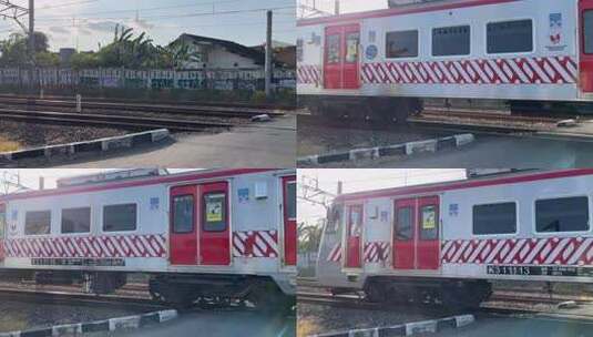 KRL Jogja Solo通勤线路线高清在线视频素材下载