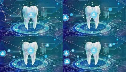 牙齿医疗科技数据分析高清在线视频素材下载