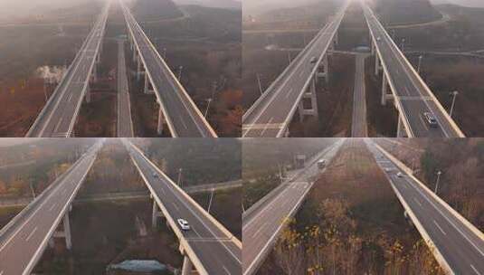 河北 石家庄 井陉县 道路 交通 秋天高清在线视频素材下载