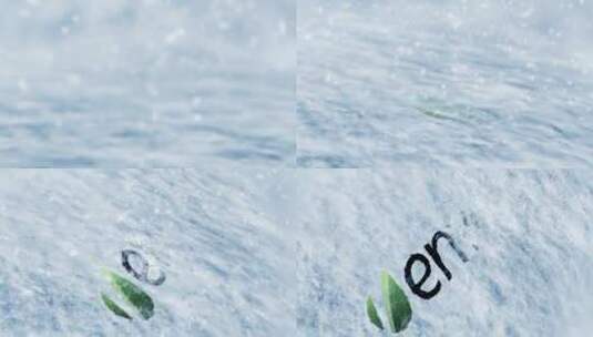 明亮雪白粒子暴风雪logo演绎AE模板高清AE视频素材下载