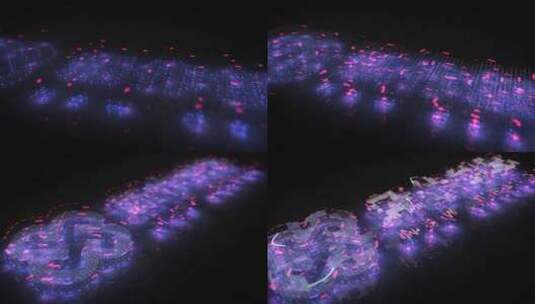 科技 led  简洁 三维 logo 创意 演绎高清AE视频素材下载