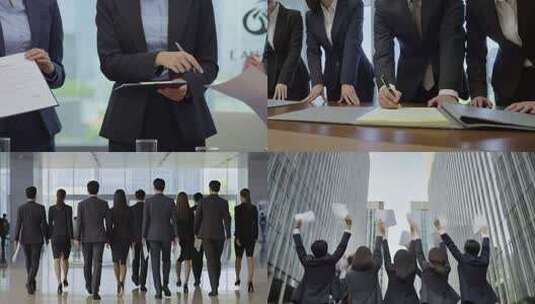 商务人士 签约成功 合作握手高清在线视频素材下载