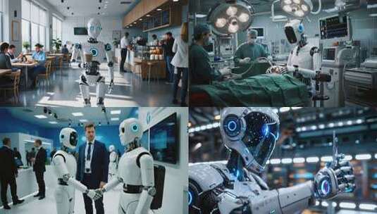 ai人工智能科技创新机器人未来科技发展a高清在线视频素材下载