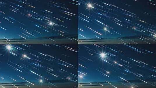 夜空流星划过全景高清在线视频素材下载