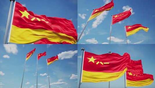 4k火箭军军旗高清在线视频素材下载