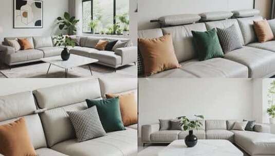 现代简约风格沙发房间高清在线视频素材下载