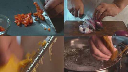 厨房做饭切菜西餐合集高清在线视频素材下载