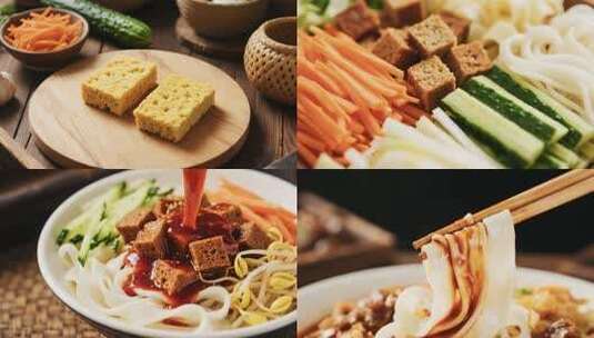 凉皮美食素材高清在线视频素材下载