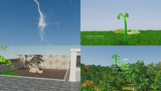 4k原创植物生长开花logo演绎片头高清AE视频素材下载