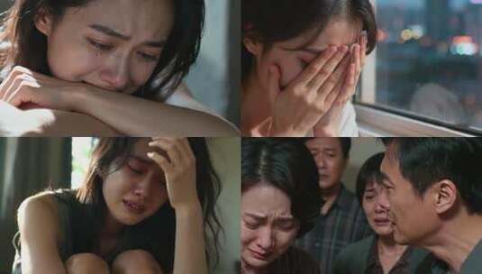 窗边女子掩面情绪低落高清在线视频素材下载